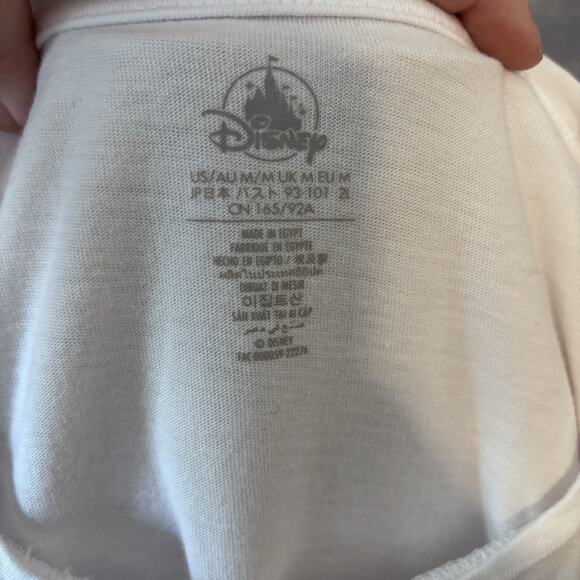 Disney Parks LOVE Mickey & Minnie Mouse T-Shirt Size Medium Short Sleeve White - Picture 5 of 7